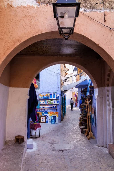 Callejón Encantador Chefchaouen Marruecos — Foto de Stock