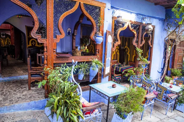 Encantador Callejón Azul Chefchaouen Marruecos — Foto de Stock