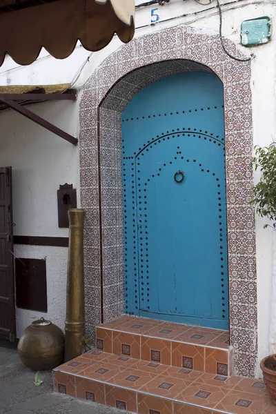 Puertas Bellamente Pintadas Medina Asilah Norte Marruecos — Foto de Stock