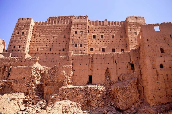 Velmi Oblíbená Filmaři Rekonstrukce Kasbah Ait Benhaddou Maroko — Stock fotografie