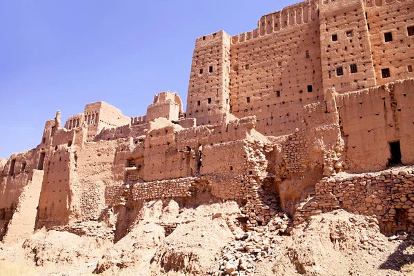Velmi Oblíbená Filmaři Rekonstrukce Kasbah Ait Benhaddou Maroko — Stock fotografie