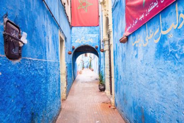bir mavi sokak Medina, Fas