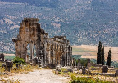 Roma anıtları Volubilis, Fas kalır
