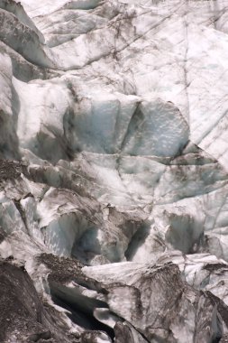 sıkıştırılmış buz, Fox Glacier, Yeni Zelanda, Güney Adası tuhaf yapısı