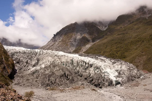 Nuvens Rola Fox Glacier Nova Zelândia South Island — Fotografia de Stock