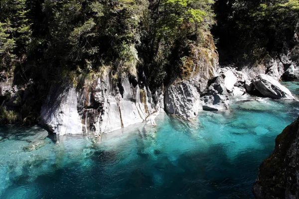 Haast River Stagno Blu Nuova Zelanda Isola Del Sud — Foto Stock