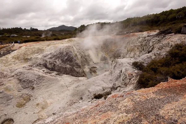 Laderas Volcánicas Orakei Korako Nueva Zelanda Isla Norte — Foto de Stock