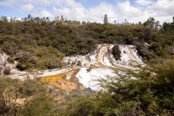 Laderas Volcánicas Orakei Korako Nueva Zelanda Isla Norte — Foto de Stock