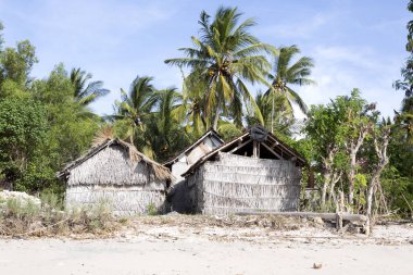 evler yoksul çiftçilerin yosun, Nusa Penida-Bali, Endonezya
