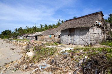 evler yoksul çiftçilerin yosun, Nusa Penida-Bali, Endonezya
