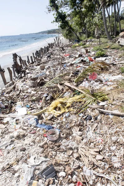 Coastal Pollution Nusa Penida Indonesia — Stock Photo, Image