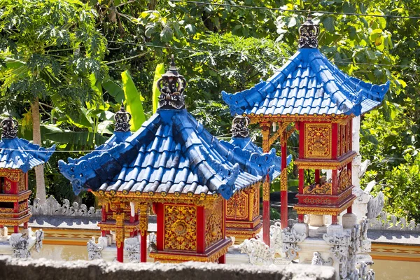 Blue Roofs Houses Good Spirits Nusa Penida Indonesia — Stock Photo, Image