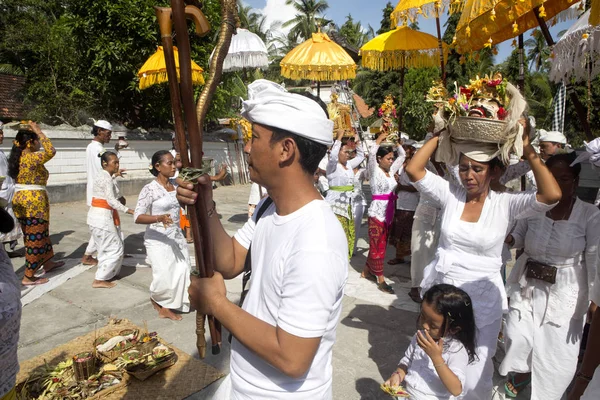 Hinduisk Ceremoni Nusa Penida Indonesien — Stockfoto