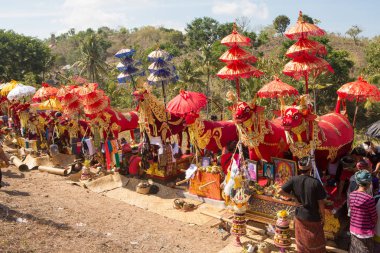 ,Hindu cenazesi, Sebuluh, Nusa Penida provinz. Bali, Endonezya 