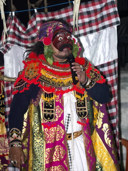 Bali Hindu Zeremonien Erzähler Dämonenmasken Nusa Penida Indonesien — Stockfoto