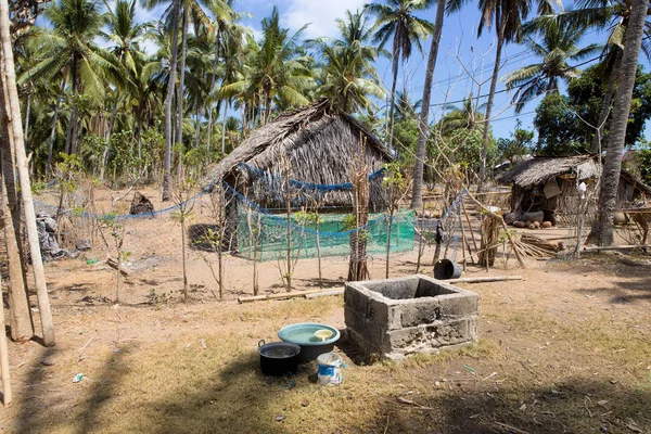 Chozas Pobres Los Nativos Nusa Penida Prov Bali Países Bajos — Foto de Stock