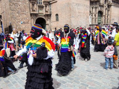 renkli Hint Festivaller Cuzco, Peru