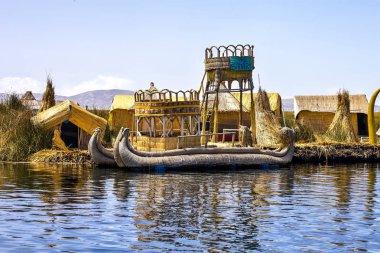 kayan reed, Titicaca Gölü, Peru yüzen ada Reed evler