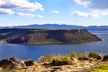 Göl kenarında Peru Andes: Puno Peru, Silustani mezar