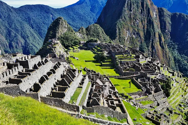 マチュピチュの古代インカの都市の様子15 世紀インカ サイト 失われたインカの都市 マチュピチュ サンクチュアリーの遺跡 ユネスコ世界遺産 ペルー — ストック写真