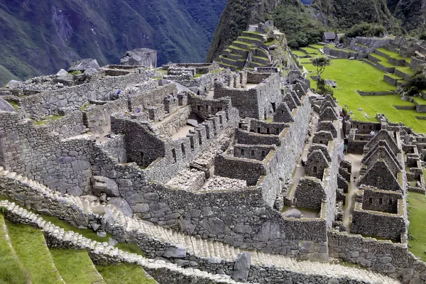 Görünümü Antik Inca Şehir Machu Picchu Inca Sitesi Kayıp Şehir — Stok fotoğraf