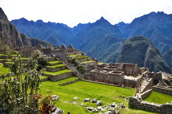 Vista Antigua Ciudad Inca Machu Picchu Sitio Inca Del Siglo — Foto de Stock