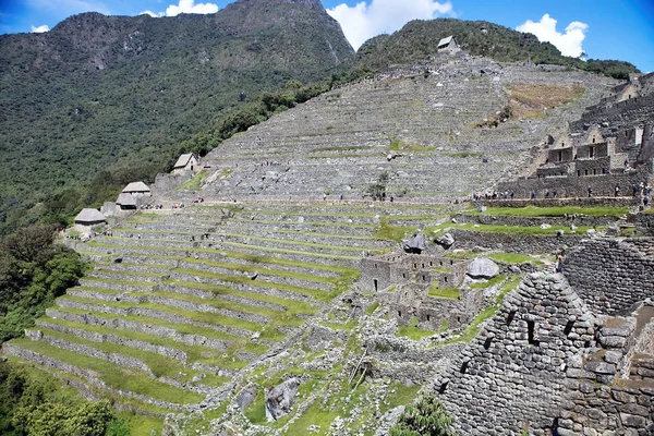 マチュピチュの古代インカの都市の様子15 世紀インカ サイト 失われたインカの都市 マチュピチュ サンクチュアリーの遺跡 ユネスコ世界遺産 ペルー — ストック写真