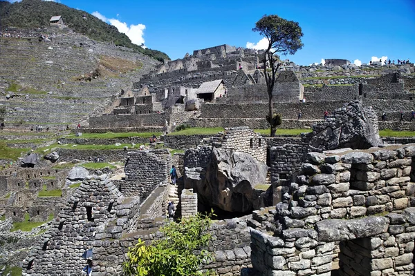 Vista Antigua Ciudad Inca Machu Picchu Sitio Inca Del Siglo — Foto de Stock