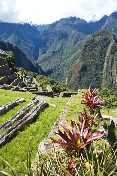 Vue Ancienne Ville Inca Machu Picchu Site Inca 15E Siècle — Photo