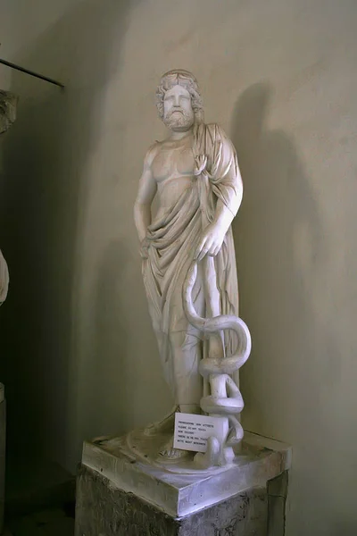 Estatua Aeskulap Museo Epidaurus Grecia —  Fotos de Stock