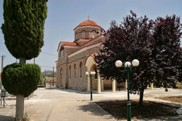 Typický Kamenný Kostel Řecko — Stock fotografie