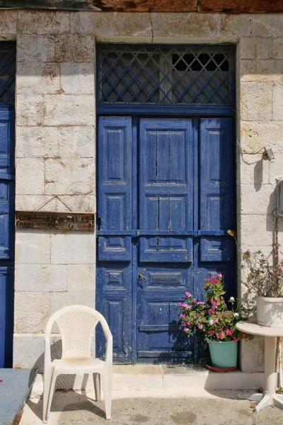 Giriş Konut Güzel Kapı Yunanistan — Stok fotoğraf