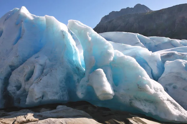 Mass Ice Svartisen Glacier Norway — Stock Photo, Image