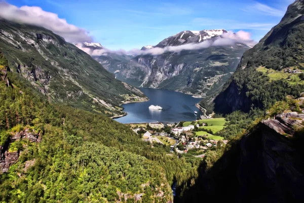 Beauty Norwegian Fjord Landscape — Stock Photo, Image