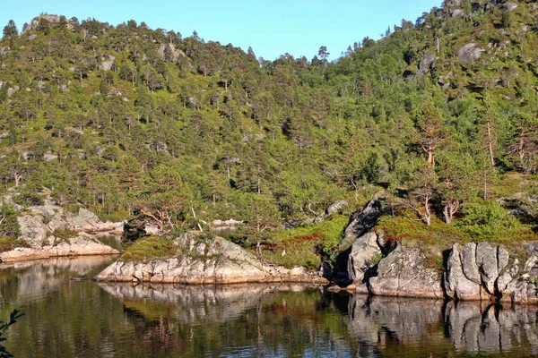 Incrível Natureza Serena Baía Norueguesa Noruega — Fotografia de Stock