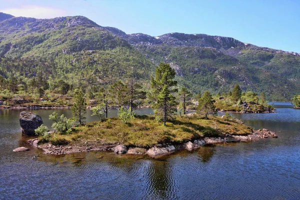 Amazing nature of the serene Norwegian Bay, Norway