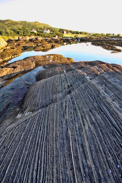 Bizarre Rocks Drained Sea Norway — Stock Photo, Image