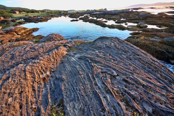 Bizarre Rocks Drained Sea Norway — Stock Photo, Image