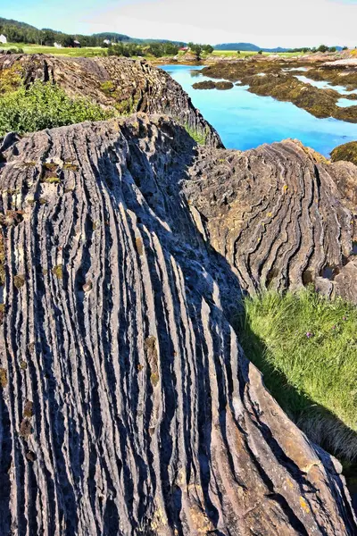 Bizarre rocks drained by the sea, Norway
