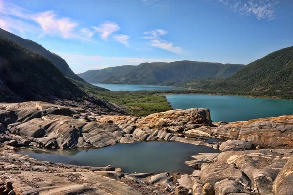 Rocas Extrañas Drenadas Por Glaciares Noruega —  Fotos de Stock