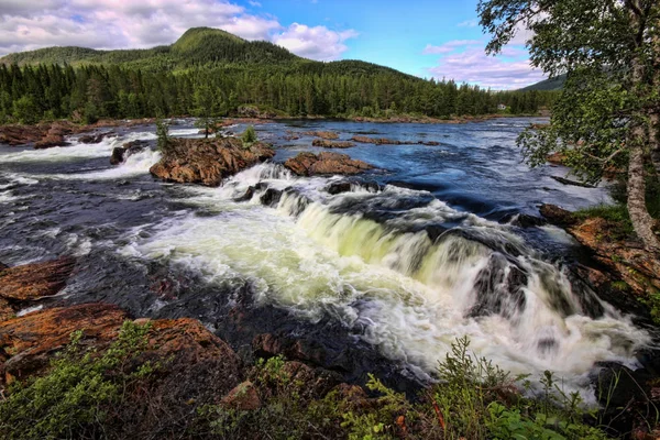 Feitiços Dos Rios Montanha Noruegueses Noruega — Fotografia de Stock