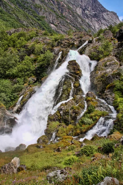 Belleza Las Cascadas Noruegas — Foto de Stock