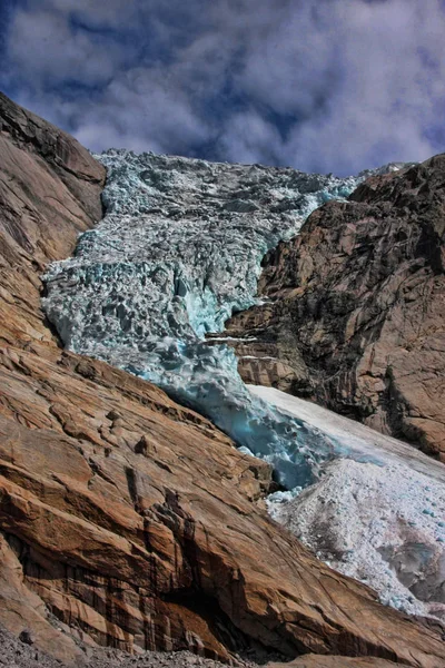 ノルウェーの氷河のフィールドの美しさ — ストック写真