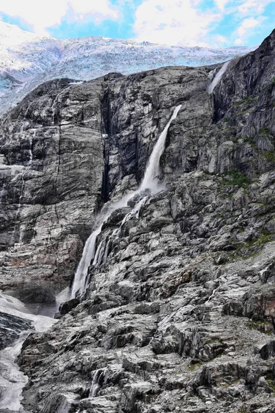 ノルウェーの氷河のフィールドの美しさ — ストック写真