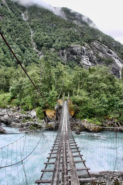 Brug Rivier Noorwegen — Stockfoto