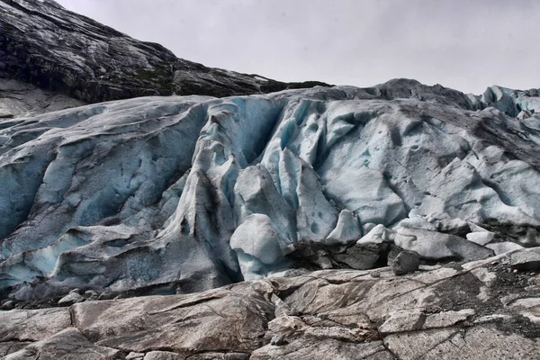 ノルウェーの氷河のフィールドの美しさ — ストック写真