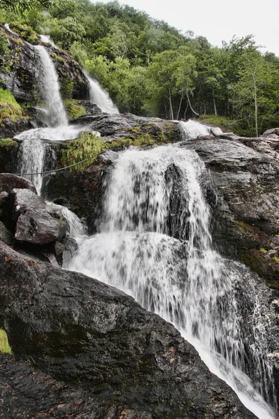 Beautiful Waterfalls Norwegian Mountains Norway Scandinavia — Stock Photo, Image