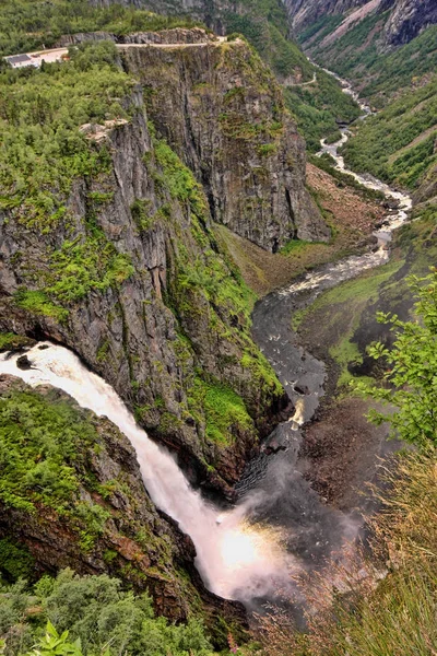 Cachoeiras Bonitas Nas Montanhas Norueguesas Noruega Escandinávia — Fotografia de Stock