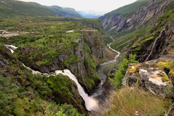 Belles Chutes Eau Dans Les Montagnes Norvégiennes Norvège Scandinavie — Photo