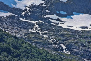 Dağlarda Norveç, Norveç, Scandinavia güzel şelaleler